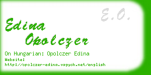 edina opolczer business card